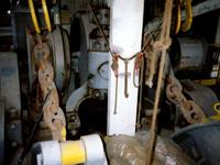 looking aft at the double capstan windlass